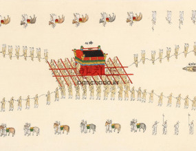  [정조]국장도감의궤 반차도 중 견여 부분, 40X85cm, 본경 2018 